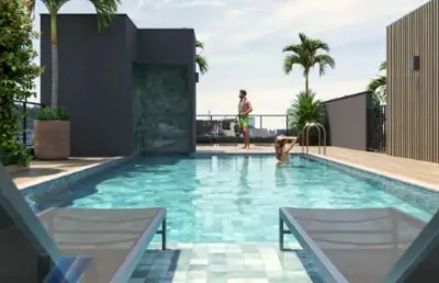 Ubatuba, toninhas - apartamento em construção com 01 dormitórios e área de lazer.