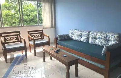 Ubatuba, itaguá - apartamento mobiliado com 02 dormitórios, sendo 01 suíte com vista para o mar..