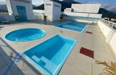 Ubatuba, centro - apartamento com 02 dormitórios, sendo 01 suíte e area de lazer.