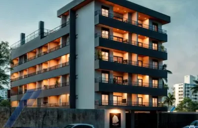 Ubatuba, pereque açu - apartamento em construção com 02 sendo 01 suíte e área de lazer.