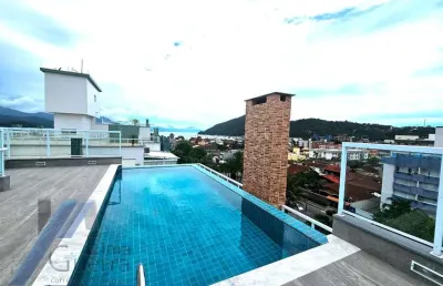Ubatuba, itaguá - apartamento novo com 02 dormitórios sendo 01 suíte, bem localizado com área de lazer.