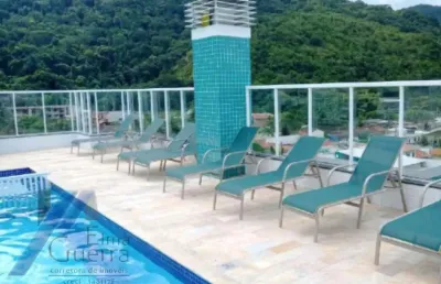 Ubatuba, praia das toninhas - apartamento com 2 dormitórios sendo 01 suíte, com área de lazer.