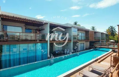 Imbassaí| village 86m²| 2 quartos| nascente| mobiliado| 4 vagas