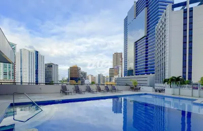 Caminho das árvores| boulevard side| apartamento quarto e sala 55m²| nascente| 1 vaga| mobiliado