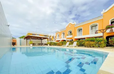 Guarajuba| village duplex com 70m²| mobiliado| 2 dormitórios| 1 vaga| no villa da praia
