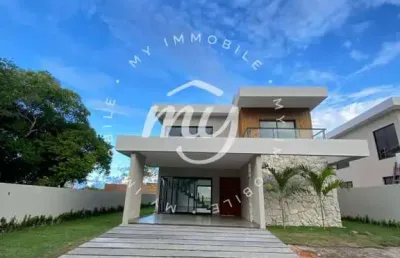 Guarajuba| casa duplex com 242m²| 4 dormitórios| 4 vagas| piscina| área gourmet