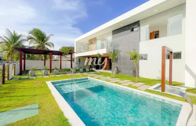 Guarajuba| casa com 322 m2| acesso à praia| 6 suítes| 2 vagas| cond. paraíso