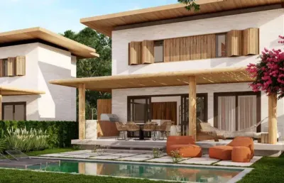 Reserva sapiranga| bosque do forte| casas duplex 122m²|2 ou 3 suítes|2 vagas| piscina