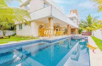 Guarajuba| casa 380m²| 5 suítes| 4 vagas| piscina| área gourmet churrasqueira| paraíso dos lagos