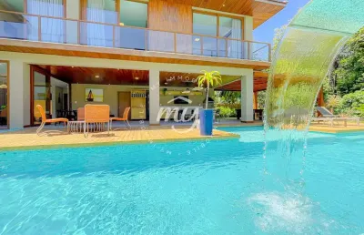 Praia do forte| praia bella| casa duplex 469m²| 6 suítes| 5 vagas| mobiliada| app fundo