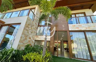 Praia do forte| praia bella| casa duplex 474m²| 6 suítes| 6 vagas| nascente e mobiliada