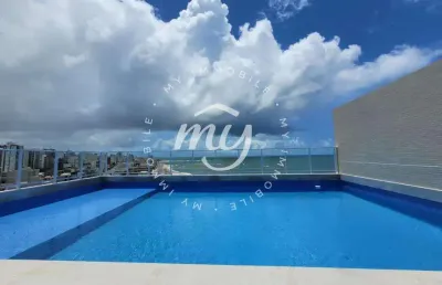 Amaralina| apartamento studio com 16m2| nascente| mobiliado| em condominio frente mar