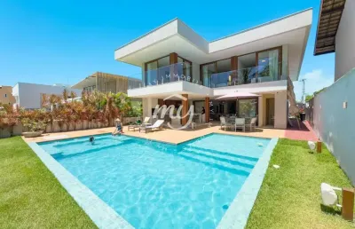 Guarajuba| mansão com 349m²| 7 suítes| 2 vagas| em condominio pé na areia|alto padrão