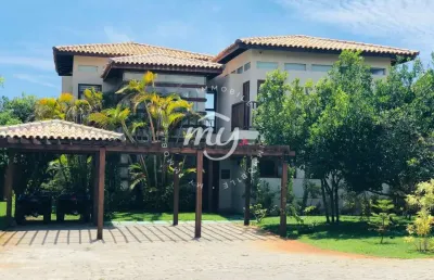 Costa do sauipe| casa duplex com 421m²| mobiliada| 5 suites| 4 vagas| piscina