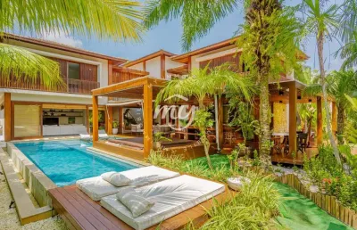 Praia do forte| casa duplex 480m²| 5 suítes| gourmet| piscina