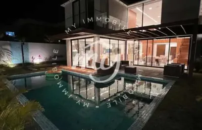 Alphaville litoral norte 1| casa duplex com 340m²| 5 dormitórios| 4 vagas