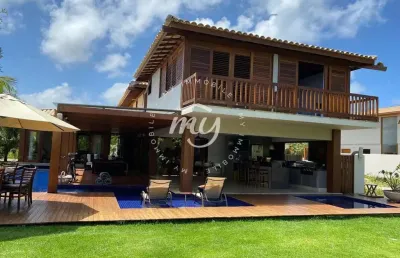 Praia do forte| casa duplex com 480m²| alto padrão| mobiliada| 5 suítes| churrasqueira