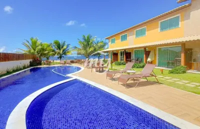 Itacimirim| village duplex 74m²| 3 suítes| 2 vagas| pé na areia