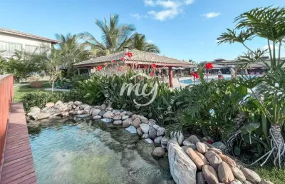 Imbassaí| village com 100m2| 2 dormitórios| garden| 2 vagas