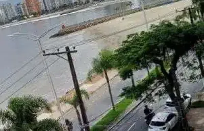 Imóvel para venda com 60 metros quadrados, com 1 quarto, frente à praia, no boa vista - são vicente - sp