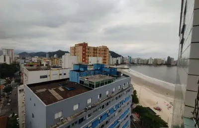 Imóvel para venda possui 26 metros quadrados com 1 quarto frente praia em centro - são vicente - sp