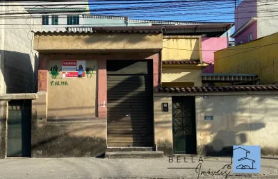 Casa com 2 quartos com quintal e loja à venda, bairro prata - belford roxo