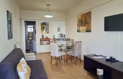 Oportunidade: apartamento de 2 quartos de frente para o mar na praia do morro