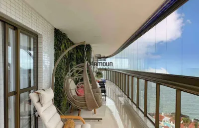 Cobertura linear deslumbrante de frente para o mar a venda em guarapari com vista para prainha e praia do morro!