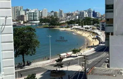Apartamento com 2 suítes. varanda com vista para o mar e 2 vagas de garagem a venda na prainha, guarapari/es.
