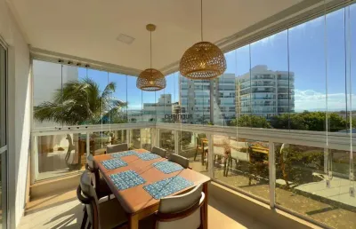 Apartamento à venda, 3 quartos, 1 suíte, 2 vagas, enseada azul - guarapari/es
