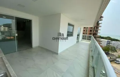 Apartamento, 03 quartos sendo 01 suíte, 02 vagas de garagem, área de lazer, vista para o mar, praia do morro, guarapari/es.