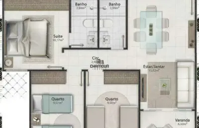 Apartamento à venda, 3 quartos, 2 vagas de garagem, praia da costa - vila velha - es