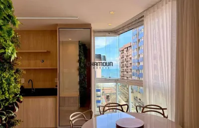 Apartamento 2 quartos (1 suíte) com vista para o mar e area de lazer na praia do morro!