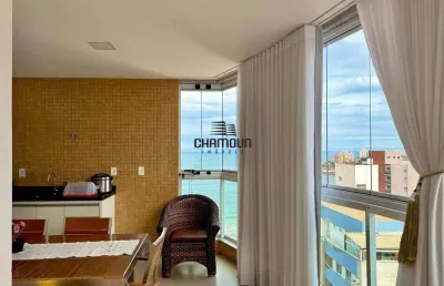 Apartamento de 2 quartos (1 suíte), mobiliado, vista mar e lazer!