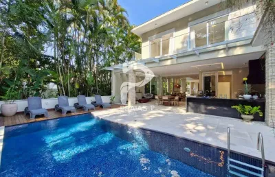 Casa em condomínio fechado com 6 quartos à venda na alameda do serrado, --, riviera, bertioga por r$ 6.500.000