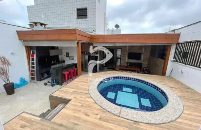 Cobertura com 3 quartos à venda na antonio alonso gonzales, --, jardim astúrias, guarujá por r$ 949.000