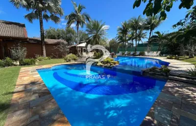 Casa em condomínio fechado com 5 quartos à venda na milton mussa gaze (av. 09), --, jardim acapulco, guarujá por r$ 8.500.000