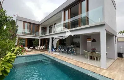 Casa em condomínio fechado com 5 quartos à venda na rua 1, --, balneário praia do pernambuco, guarujá por r$ 2.800.000