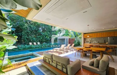 Casa em condomínio fechado com 4 quartos à venda na alameda santa cruz, --, riviera, bertioga por r$ 14.900.000
