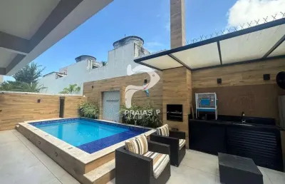 Casa em condomínio fechado com 4 quartos à venda na josé ignácio correia, --, enseada, guarujá por r$ 1.400.000