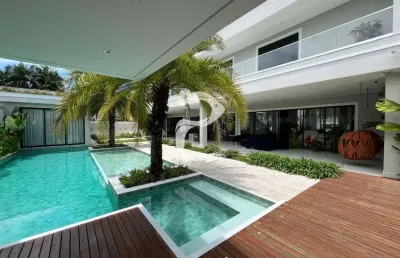 Casa em condomínio fechado com 7 quartos à venda na deputado fernando mauro pires da rocha (rua 42), --, jardim acapulco, guarujá por r$ 15.000.000