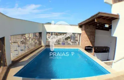 Cobertura com 3 quartos à venda na avenida general rondon, --, jardim astúrias, guarujá por r$ 1.350.000
