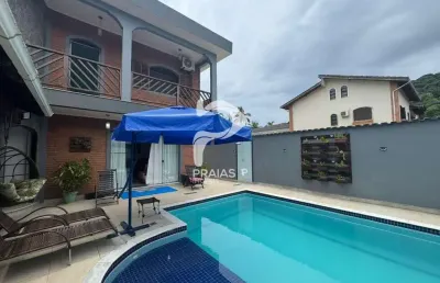 Casa em condomínio fechado com 3 quartos à venda na adilia carneiro, --, balneario praia do perequê, guarujá por r$ 1.600.000