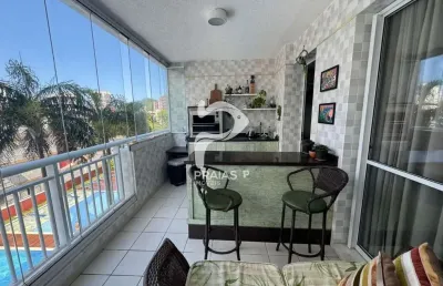 Apartamento com 3 quartos à venda na avenida general rondon, --, jardim astúrias, guarujá por r$ 950.000