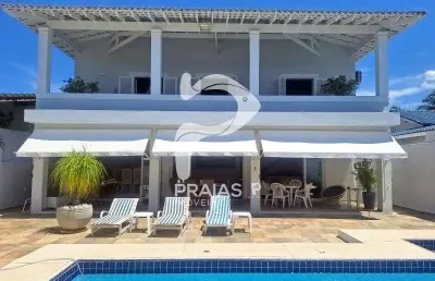 Casa em condomínio fechado com 5 quartos à venda na alice nehring machado (av. 05), --, jardim acapulco, guarujá por r$ 3.000.000