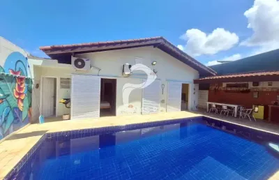 Casa em condomínio fechado com 4 quartos à venda na issano itano, --, balneario praia do perequê, guarujá por r$ 900.000