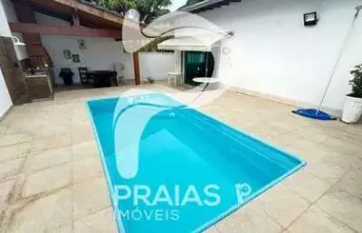 Casa em condomínio fechado com 3 quartos à venda na rua george telewny, --, balneário praia do pernambuco, guarujá por r$ 850.000