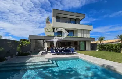 Casa em condomínio fechado com 10 quartos à venda na alameda fernandina, --, riviera, bertioga por r$ 38.000.000