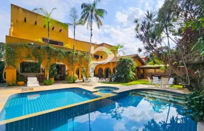 Casa em condomínio fechado com 5 quartos à venda na alameda do mafim, --, riviera, bertioga por r$ 7.500.000