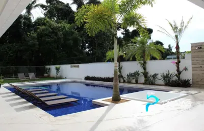 Casa em condomínio fechado com 7 quartos à venda na alameda curaçau, --, riviera, bertioga por r$ 15.000.000